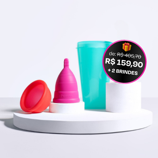 Compre Coletor e Disco Menstrual com Copo e Escolha 2 Brindes