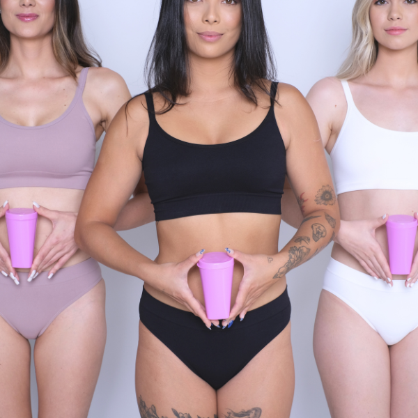 Kit Coletor Menstrual e Copo Esterilizador com Aplicador de Brinde